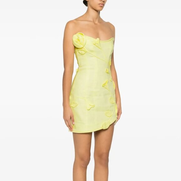 Zimmermann Dresses & Skirts - Zimmermann Women's Lemon Yellow Matchmaker Rose Mini Dress